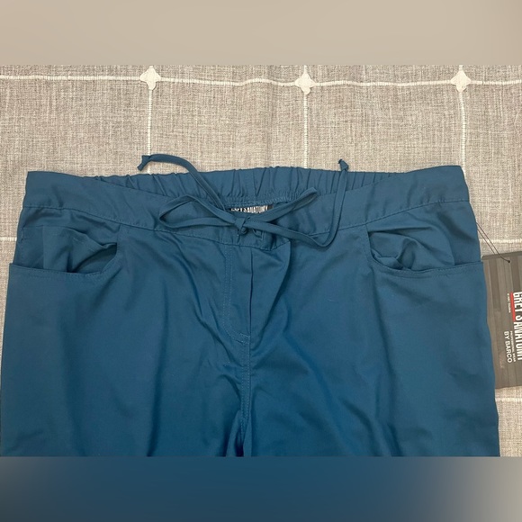 NEW Greys Anatomy Matching Scrub SET Classic Drawstring Pants & Mock Wrap Top XL - Picture 6 of 13